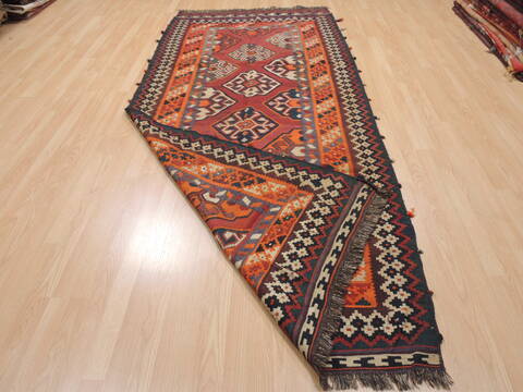 Kilim Red Runner Flat Woven 42 X 910  Area Rug 100-110740 Image 6