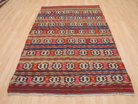 Kilim Red Flat Woven 45 X 73  Area Rug 100-110742 Image 1
