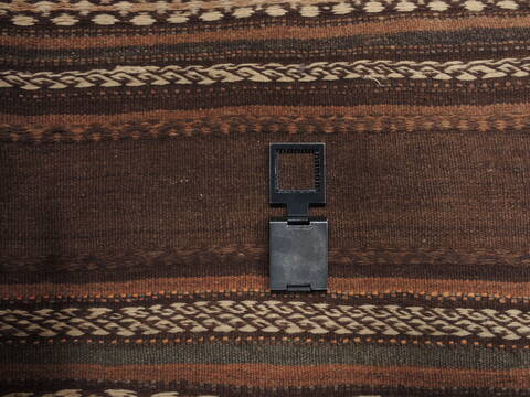 Kilim Brown Runner Flat Woven 44 X 103  Area Rug 100-110743 Image 4