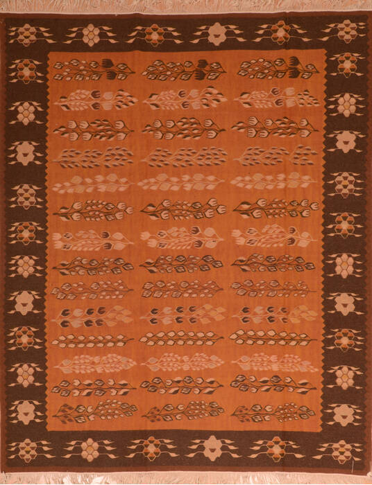 Kilim Brown Flat Woven 710 X 911  Area Rug 100-110747 Image 0