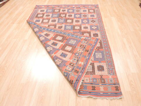 Kilim Red Flat Woven 410 X 77  Area Rug 100-110750 Image 4