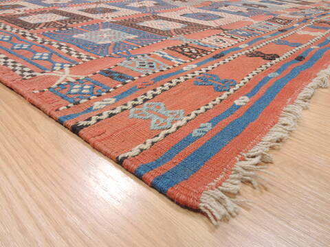 Kilim Red Flat Woven 410 X 77  Area Rug 100-110750 Image 8