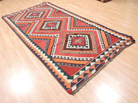 Kilim Red Runner Flat Woven 410 X 911  Area Rug 100-110751 Image 3