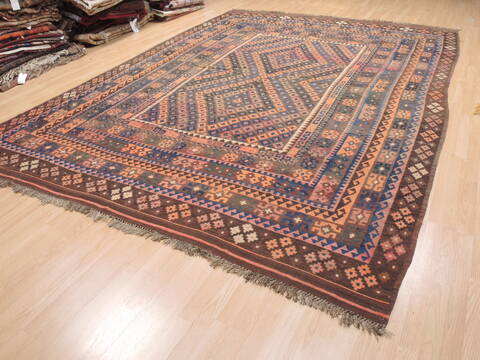 Kilim Multicolor Flat Woven 93 X 132  Area Rug 100-110754 Image 2