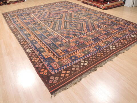 Kilim Multicolor Flat Woven 93 X 132  Area Rug 100-110754 Image 3