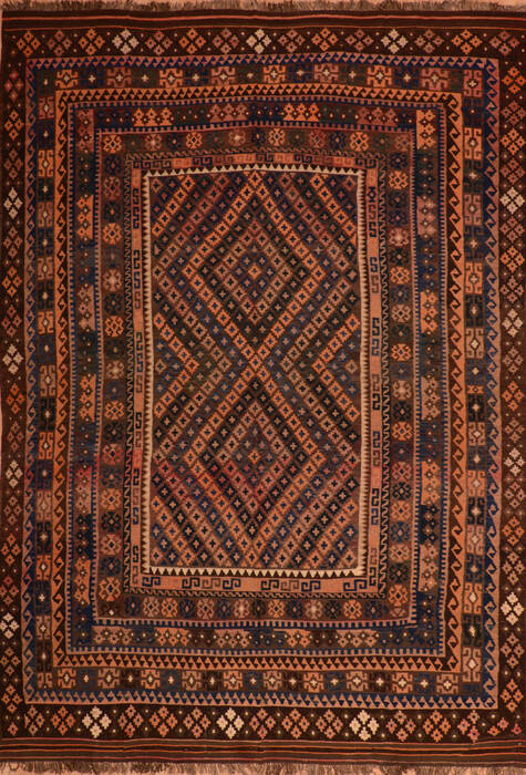 Kilim Multicolor Flat Woven 93 X 132  Area Rug 100-110754 Image 0