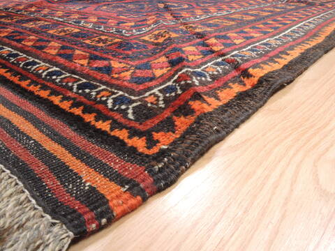 Baluch Red Runner Hand Knotted 48 X 114  Area Rug 100-110755 Image 11