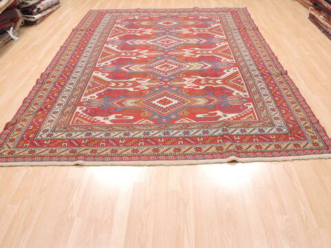 Kilim Red Flat Woven 70 X 103  Area Rug 100-110758 Image 1