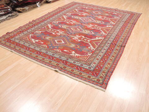 Kilim Red Flat Woven 70 X 103  Area Rug 100-110758 Image 2