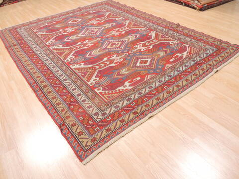 Kilim Red Flat Woven 70 X 103  Area Rug 100-110758 Image 3