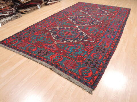 Kilim Red Flat Woven 67 X 113  Area Rug 100-110760 Image 2
