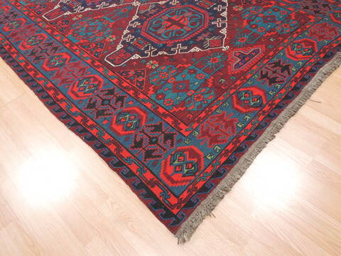 Kilim Red Flat Woven 67 X 113  Area Rug 100-110760 Image 4