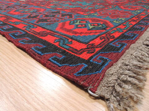 Kilim Red Flat Woven 67 X 113  Area Rug 100-110760 Image 7