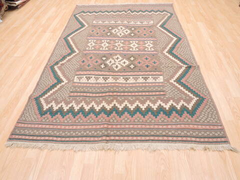 Kilim Beige Flat Woven 50 X 84  Area Rug 100-110762 Image 1
