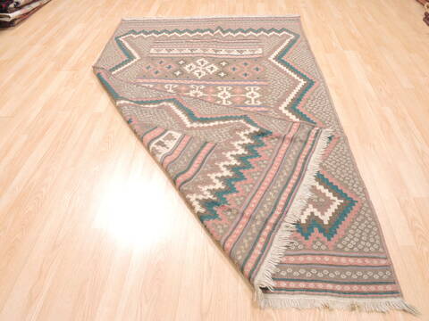 Kilim Beige Flat Woven 50 X 84  Area Rug 100-110762 Image 6