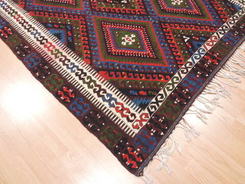 Kilim Blue Flat Woven 55 X 91  Area Rug 100-110767 Image 3