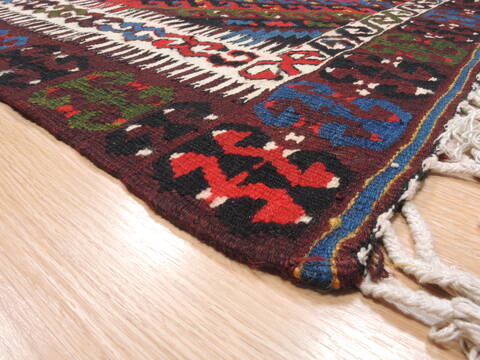 Kilim Blue Flat Woven 55 X 91  Area Rug 100-110767 Image 6