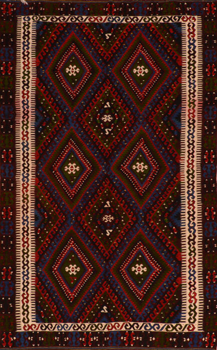 Kilim Blue Flat Woven 55 X 91  Area Rug 100-110767 Image 0