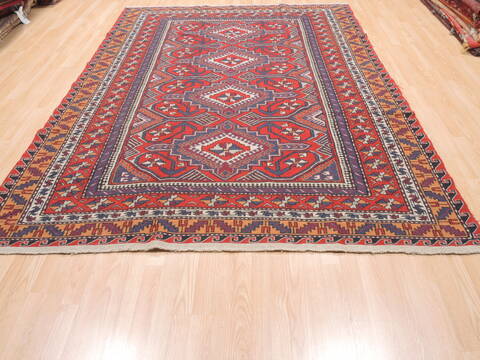 Kilim Blue Flat Woven 68 X 95  Area Rug 100-110768 Image 1