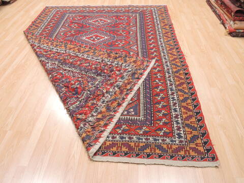 Kilim Blue Flat Woven 68 X 95  Area Rug 100-110768 Image 6