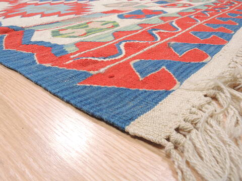 Kilim Blue Flat Woven 39 X 58  Area Rug 100-110774 Image 4