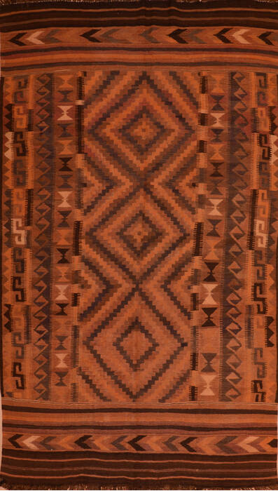 Kilim Brown Flat Woven 69 X 120  Area Rug 100-110775 Image 0