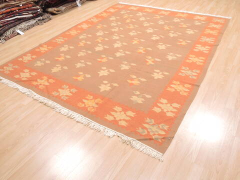 Kilim Beige Flat Woven 711 X 910  Area Rug 100-110777 Image 2