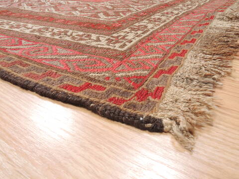 Kilim Red Runner Flat Woven 53 X 99  Area Rug 100-110781 Image 7