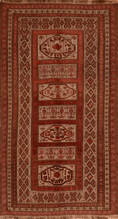 Kilim Red Runner Flat Woven 53 X 99  Area Rug 100-110781 Image 0