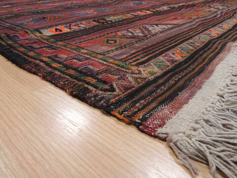Kilim Blue Runner Flat Woven 55 X 106  Area Rug 100-110782 Image 5