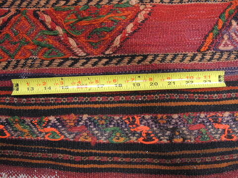Kilim Blue Runner Flat Woven 55 X 106  Area Rug 100-110782 Image 7