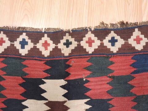 Kilim Blue Runner Flat Woven 55 X 109  Area Rug 100-110783 Image 10