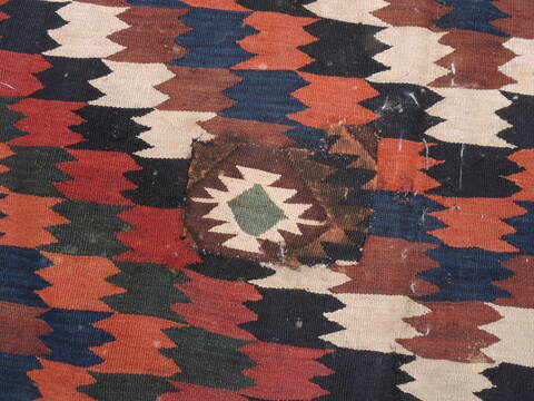 Kilim Blue Runner Flat Woven 55 X 109  Area Rug 100-110783 Image 6