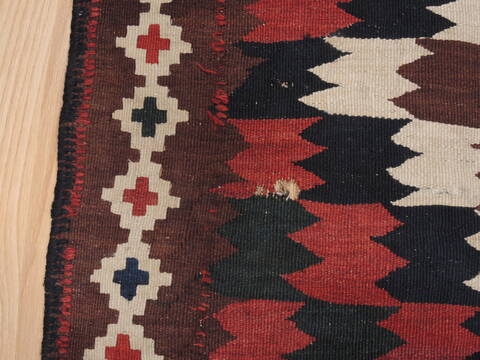 Kilim Blue Runner Flat Woven 55 X 109  Area Rug 100-110783 Image 8