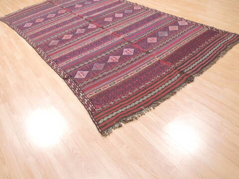 Kilim Red Flat Woven 58 X 1010  Area Rug 100-110784 Image 2