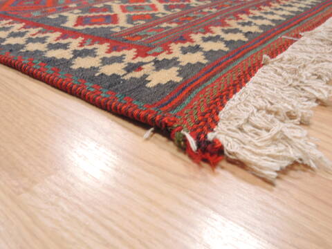 Kilim Blue Flat Woven 59 X 83  Area Rug 100-110785 Image 4