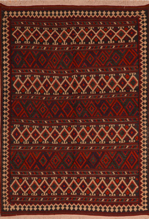 Kilim Blue Flat Woven 59 X 83  Area Rug 100-110785 Image 0