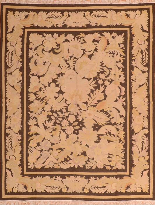 Kilim Beige Flat Woven 104 X 128  Area Rug 100-110793 Image 0