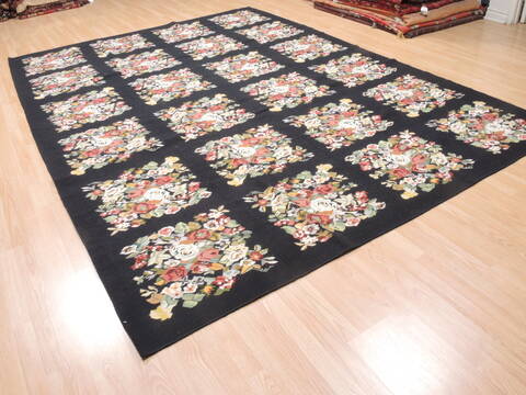 Kilim Black Flat Woven 84 X 117  Area Rug 100-110794 Image 2