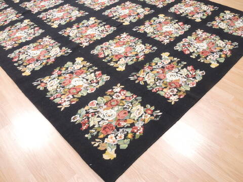 Kilim Black Flat Woven 84 X 117  Area Rug 100-110794 Image 3