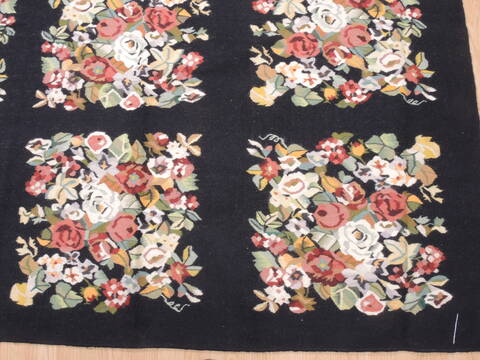 Kilim Black Flat Woven 84 X 117  Area Rug 100-110794 Image 4