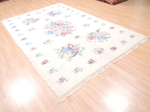 Kilim Beige Flat Woven 511 X 811  Area Rug 100-110795 Image 1