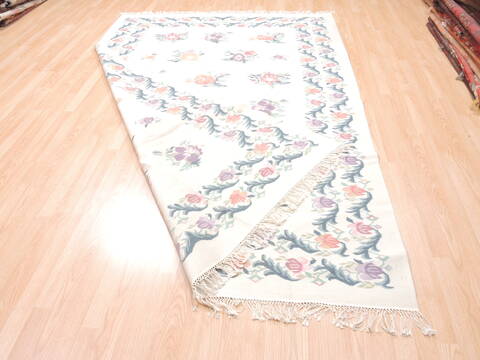 Kilim Beige Flat Woven 511 X 90  Area Rug 100-110796 Image 2