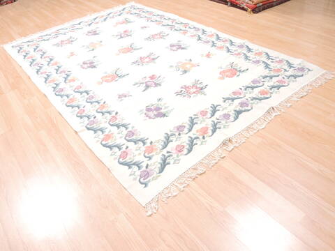 Kilim Beige Flat Woven 511 X 90  Area Rug 100-110796 Image 7