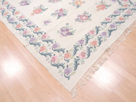 Kilim Beige Flat Woven 511 X 90  Area Rug 100-110796 Image 8
