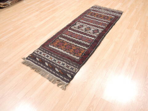 Kilim Red Runner Flat Woven 23 X 64  Area Rug 100-110797 Image 2