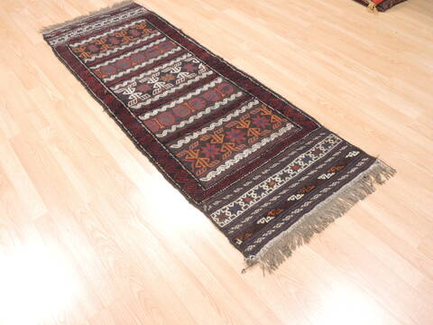 Kilim Red Runner Flat Woven 23 X 64  Area Rug 100-110797 Image 3