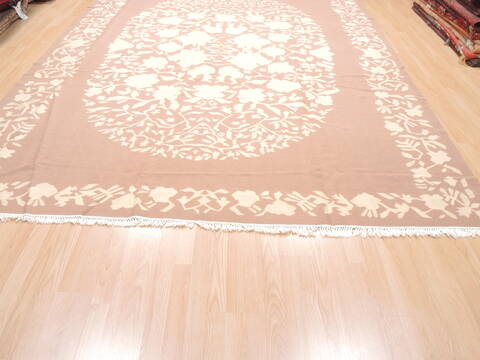 Kilim Beige Flat Woven 92 X 123  Area Rug 100-110803 Image 1