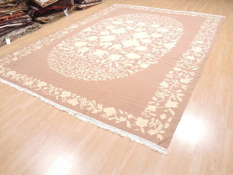 Kilim Beige Flat Woven 92 X 123  Area Rug 100-110803 Image 2