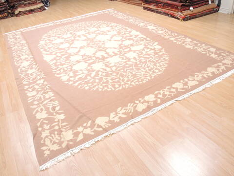 Kilim Beige Flat Woven 92 X 123  Area Rug 100-110803 Image 3